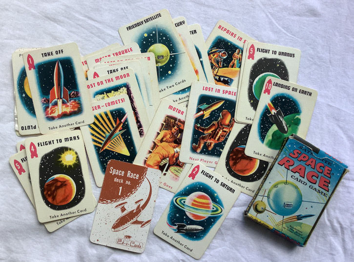 1950s New Zealand Satellite Space Race card game